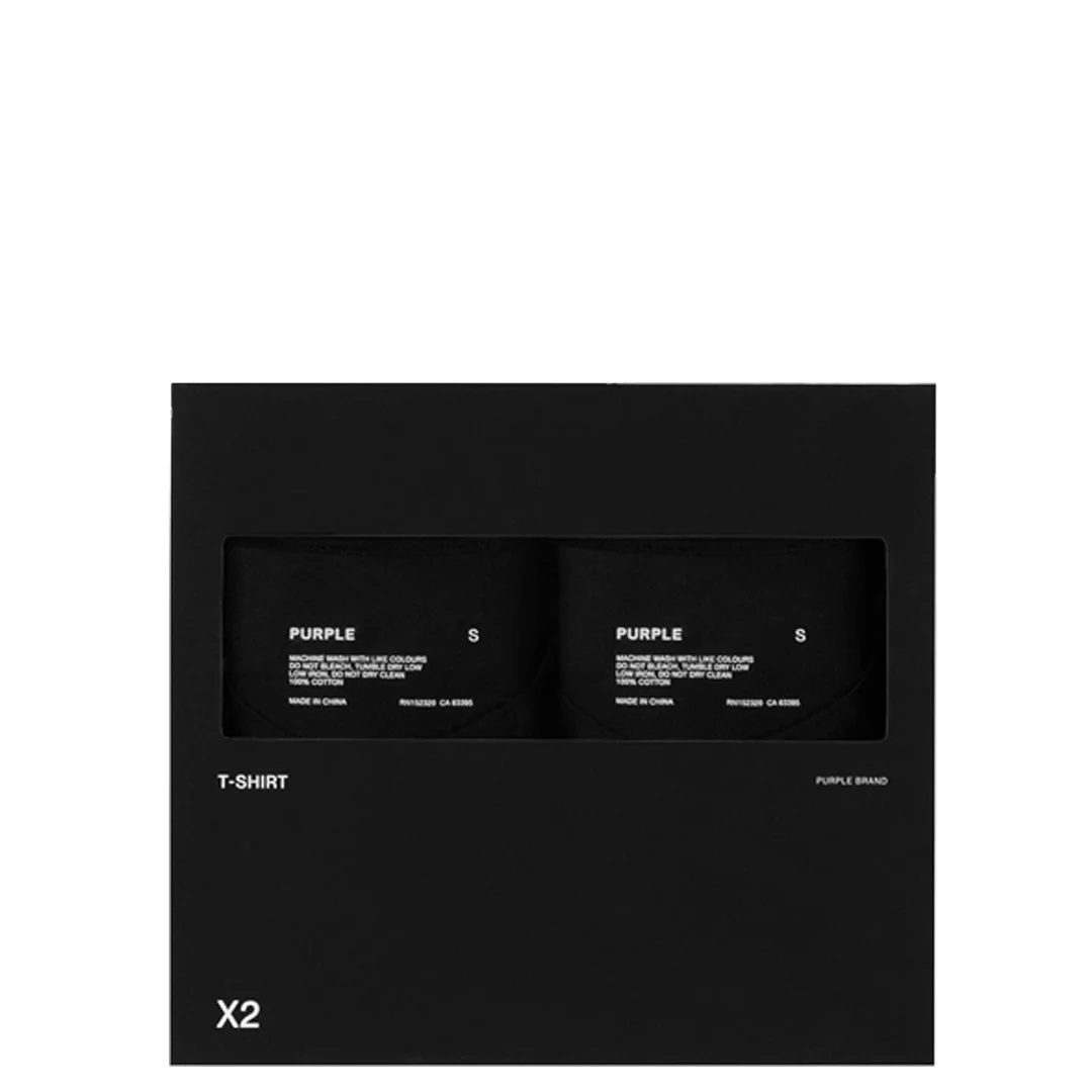 2 PACK JERSEY SHORT SLEEVE TEE BLACK