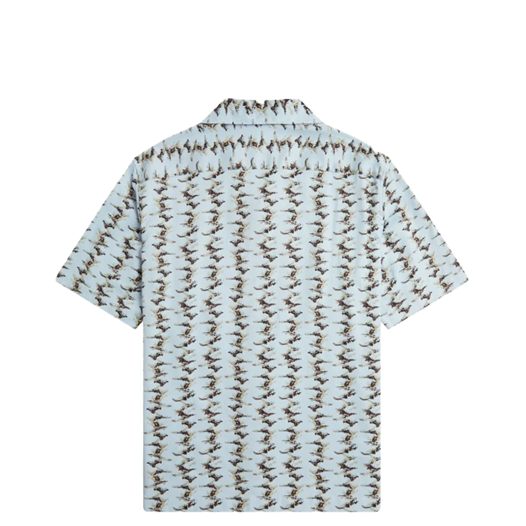 ABSTRACT PRINT REVERE COLLAR SHIRT LIGHT SMOKE - Image 3