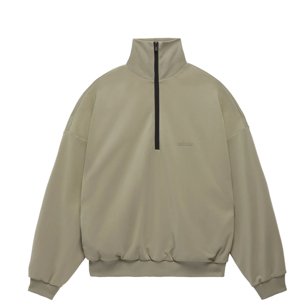 ADIDAS X FEAR OF GOD HALF ZIP JACKET CLAY