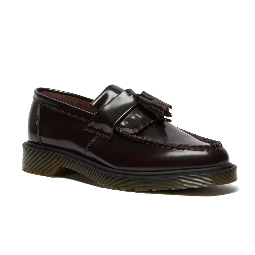 ADRIAN ARCADIA LEATHER TASSLE LOAFERS CHERRY RED-ARCADIA - Image 2