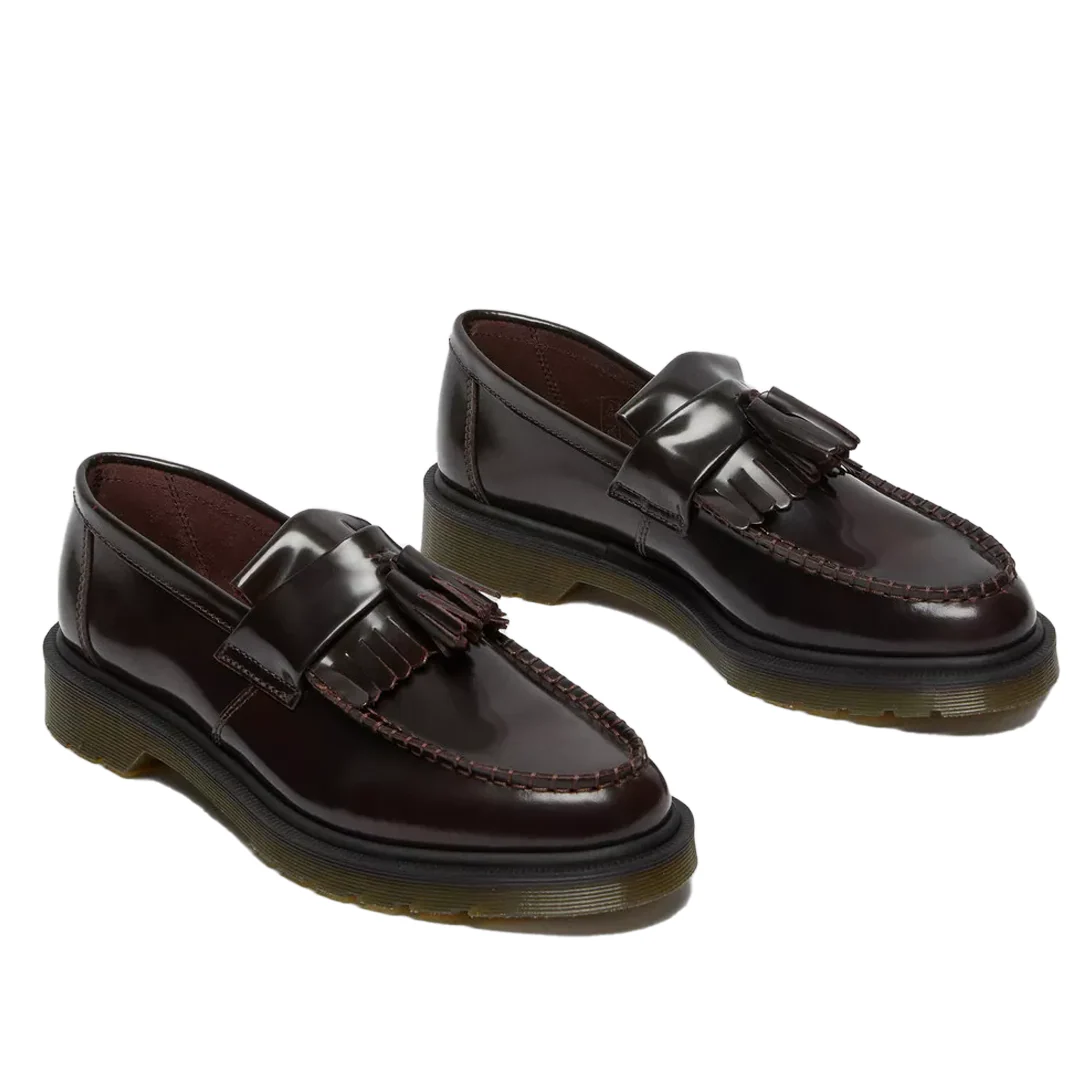 ADRIAN ARCADIA LEATHER TASSLE LOAFERS CHERRY RED-ARCADIA - Image 3