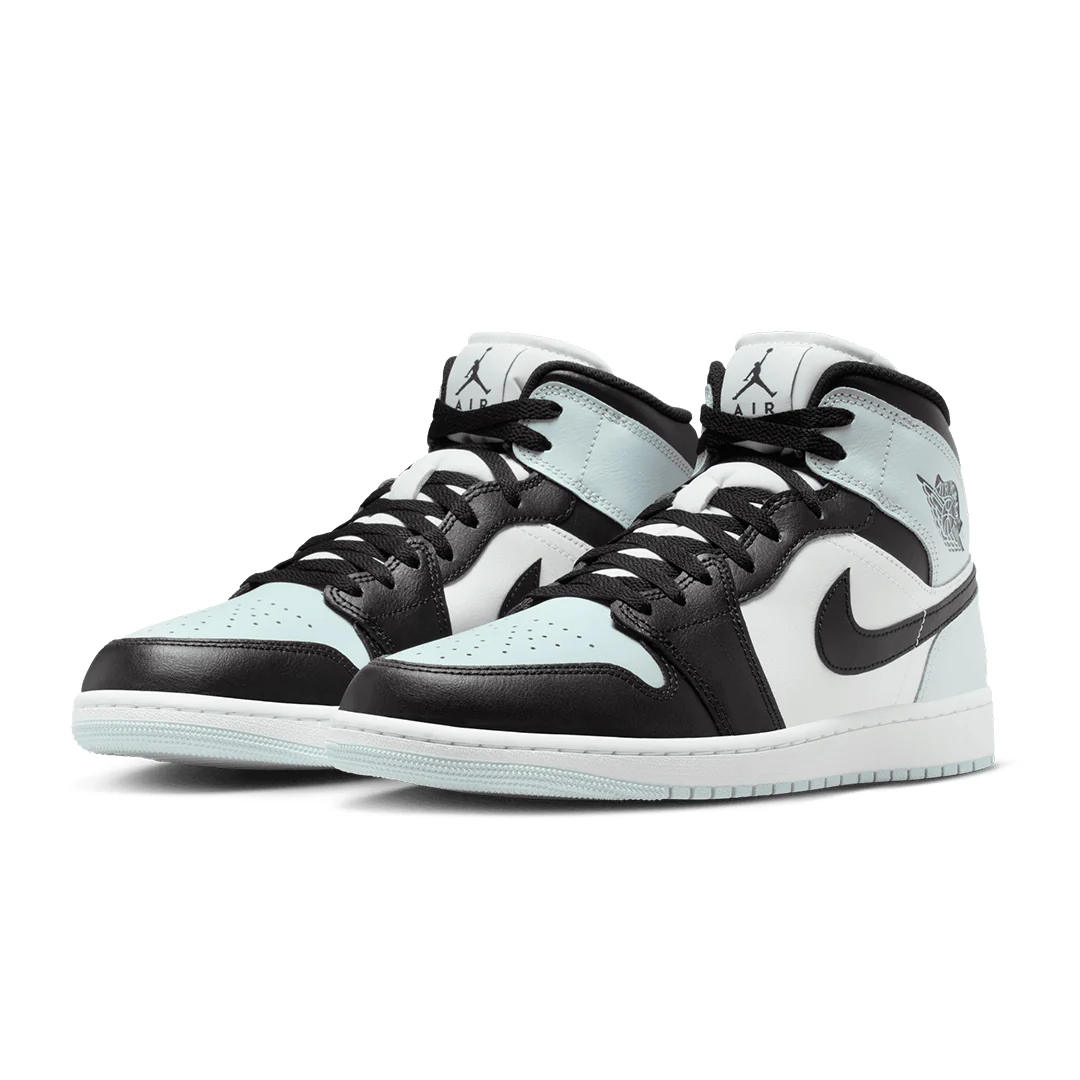 AIR JORDAN 1 MID BLACK/SQUADRON BLUE - Image 2