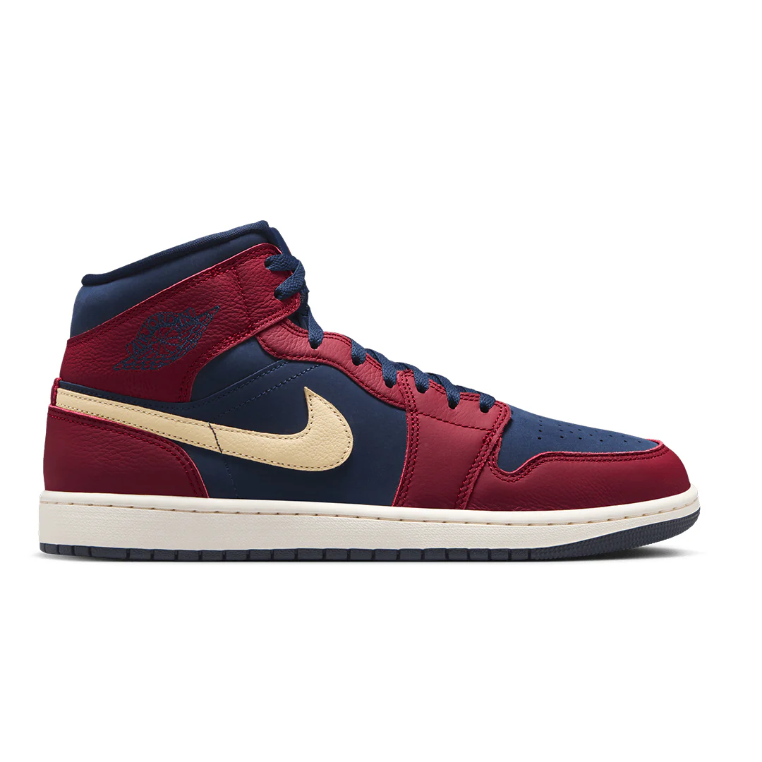 AIR JORDAN 1 MID SE TEAM RED/ PALE VANILLA