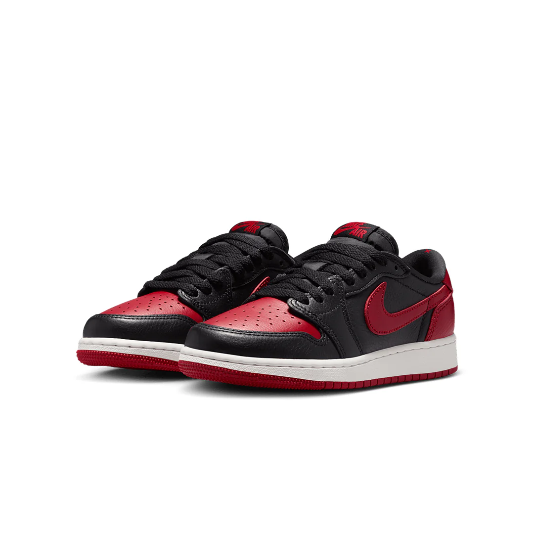 AIR JORDAN 1 RETRO LOW OG (GS) VARSITY RED / SUMMIT WHITE "BANNED" - Image 2