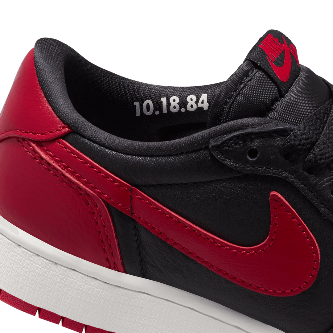 AIR JORDAN 1 RETRO LOW OG (GS) VARSITY RED / SUMMIT WHITE "BANNED" - Image 5