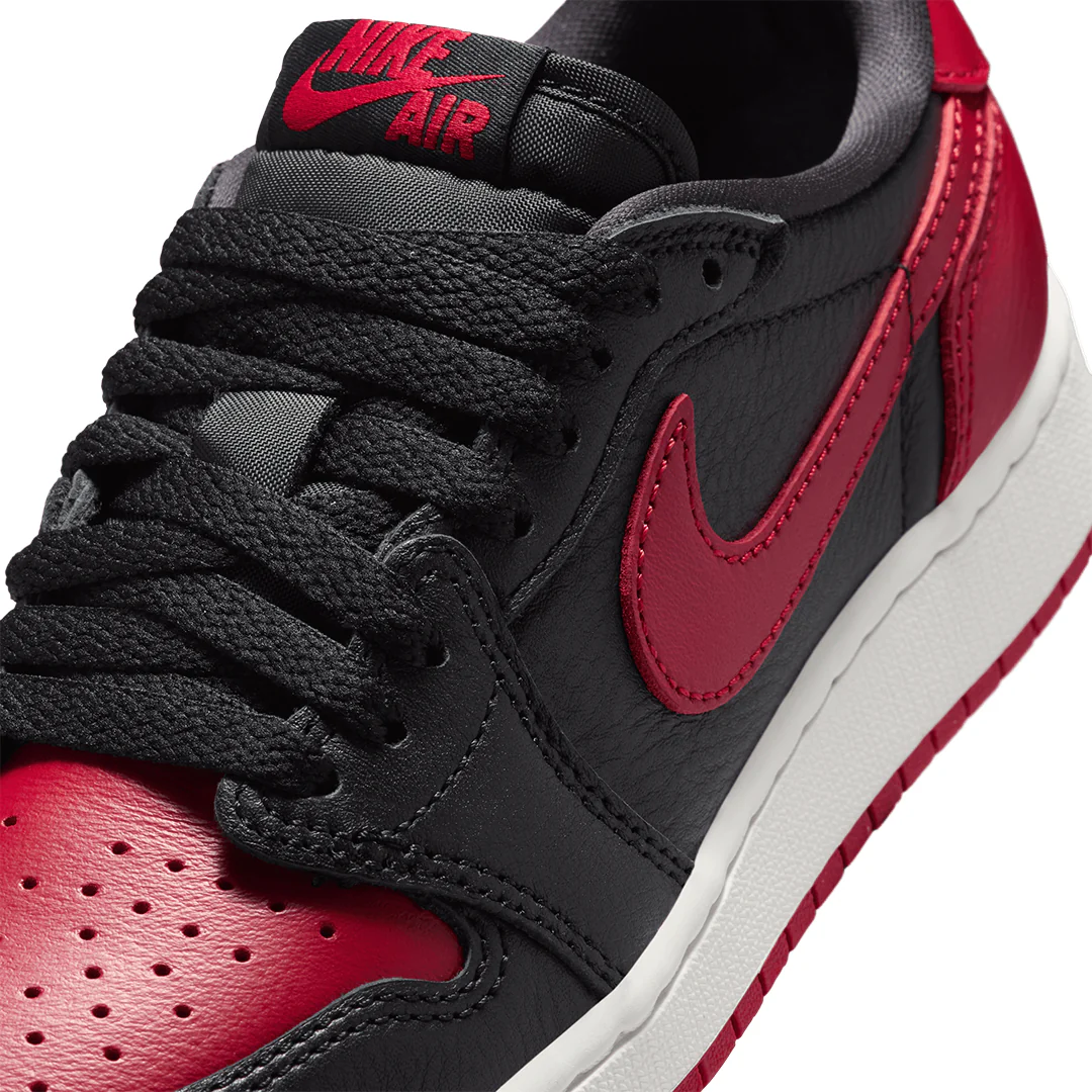 AIR JORDAN 1 RETRO LOW OG (GS) VARSITY RED / SUMMIT WHITE "BANNED" - Image 6