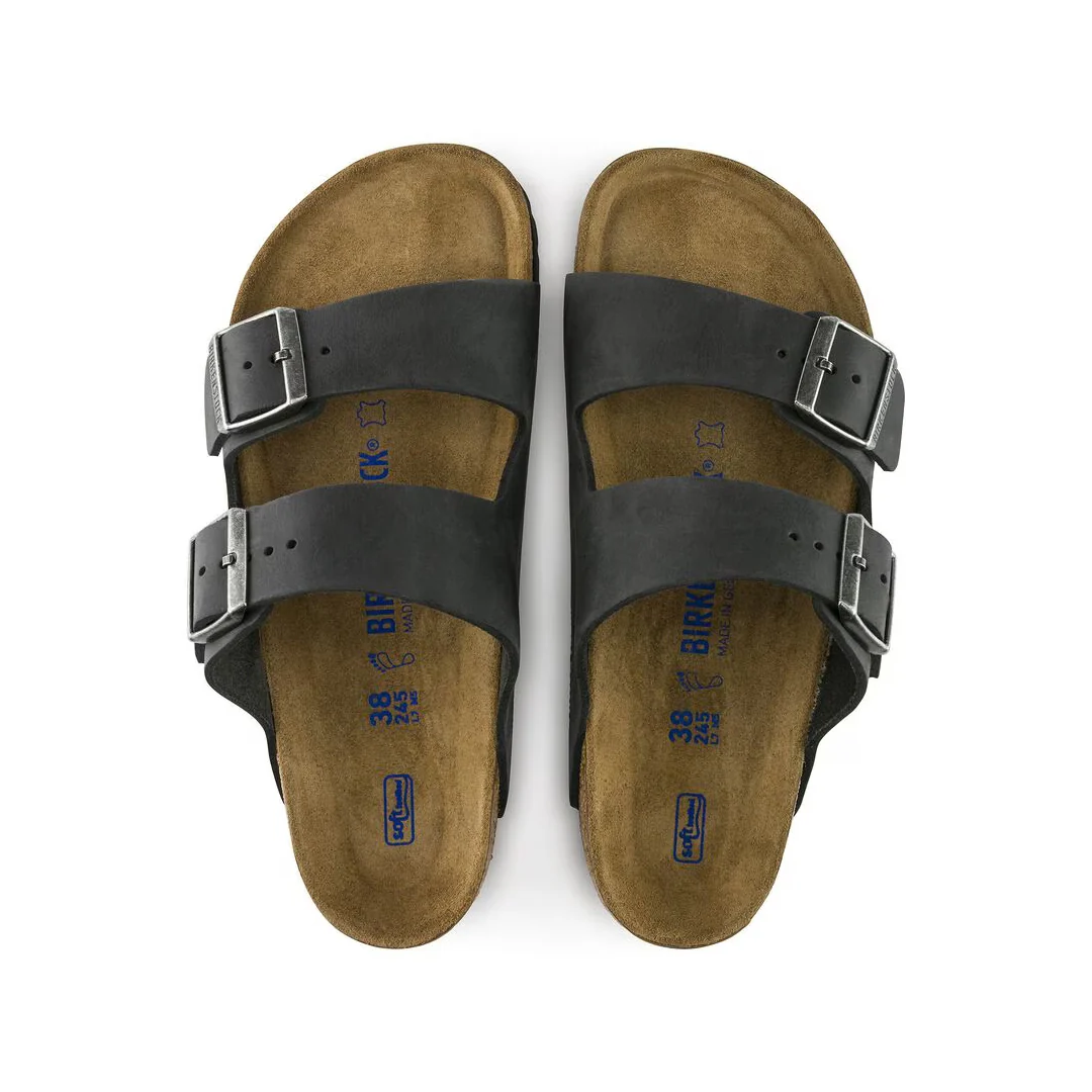 ARIZONA SOFT FOOTBED OILED LEATHER - BLACK - Image 3