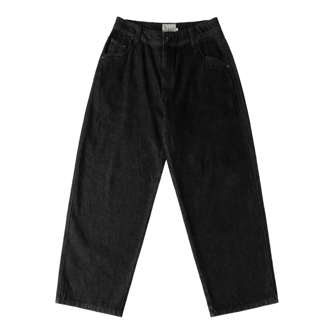 BAGGY DENIM PANTS BLACK WASHED