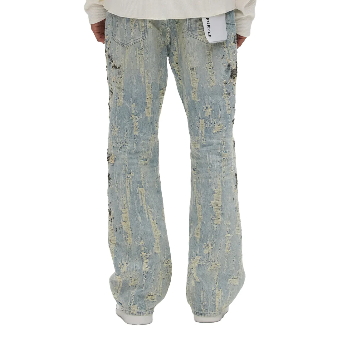 BEAD SPLATTER DESTROYED JEANS - Image 3