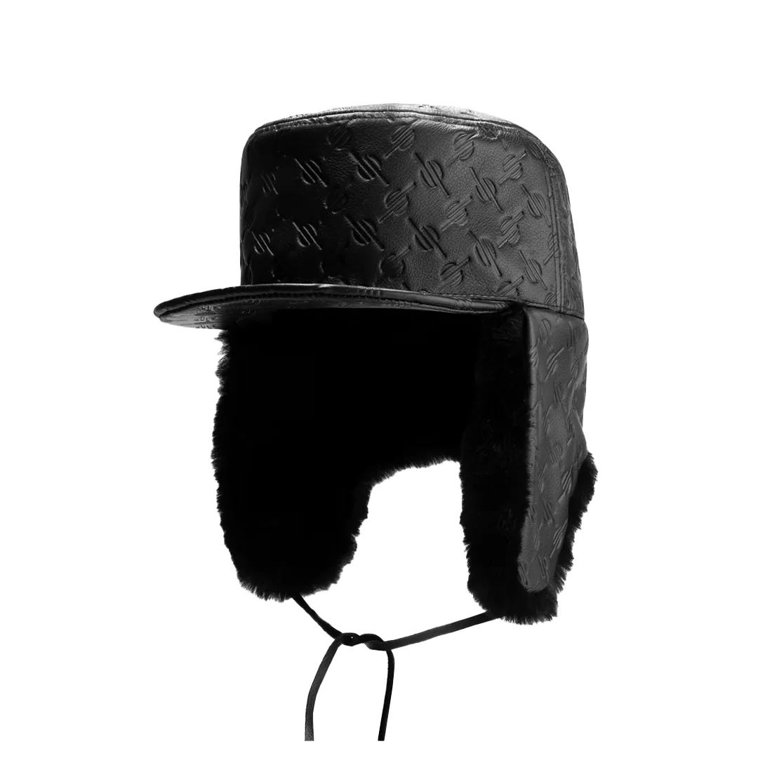 BLACK MONOGRAMED CHAPKA HAT - Image 3