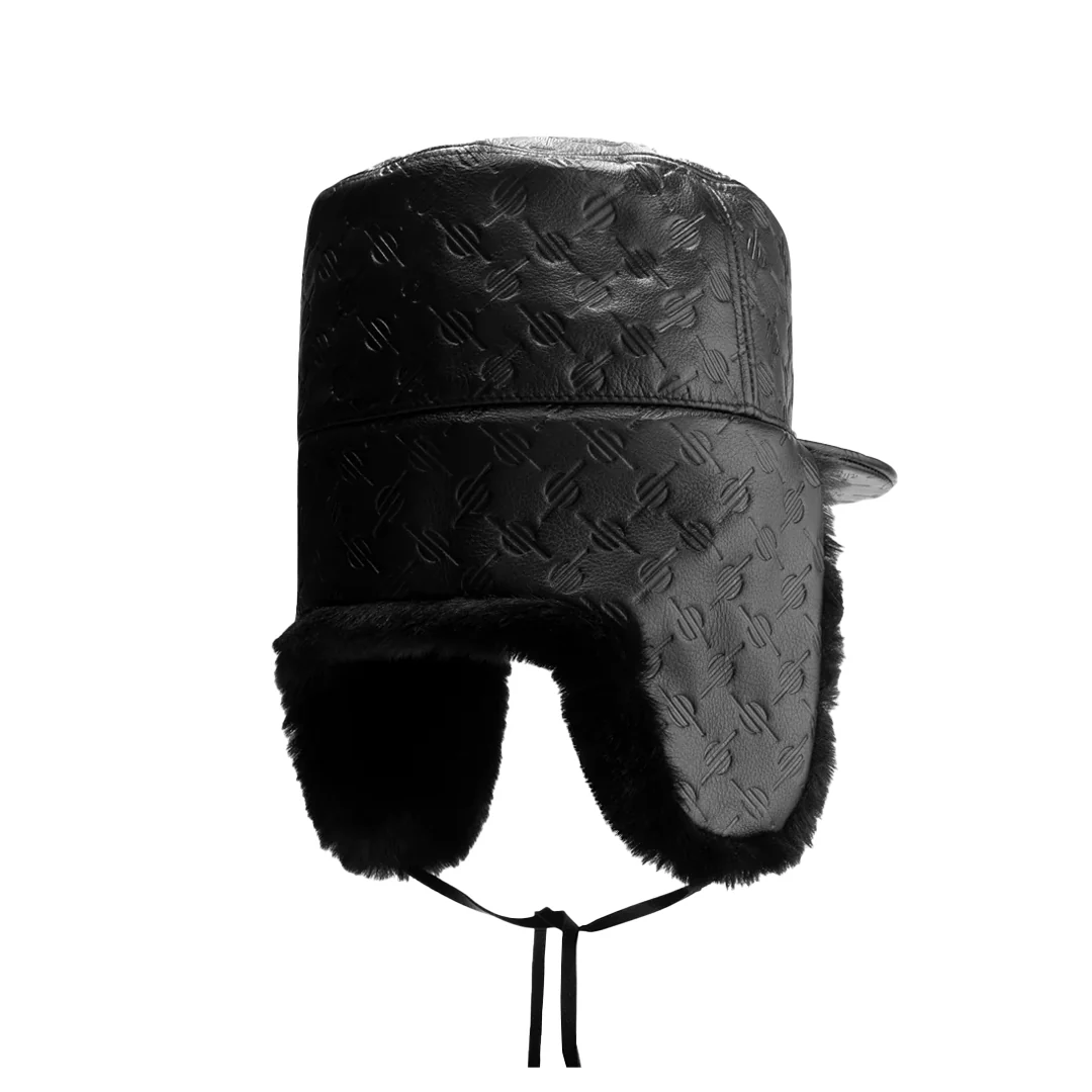 BLACK MONOGRAMED CHAPKA HAT - Image 4