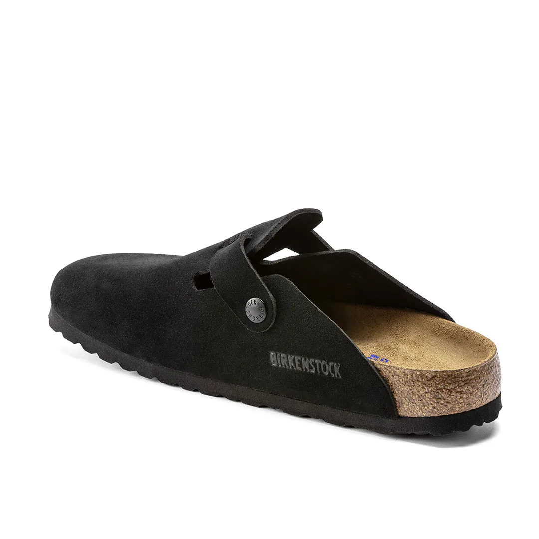 BOSTON SOFT FOOTBED SUEDE LEATHER -BLACK - Image 3