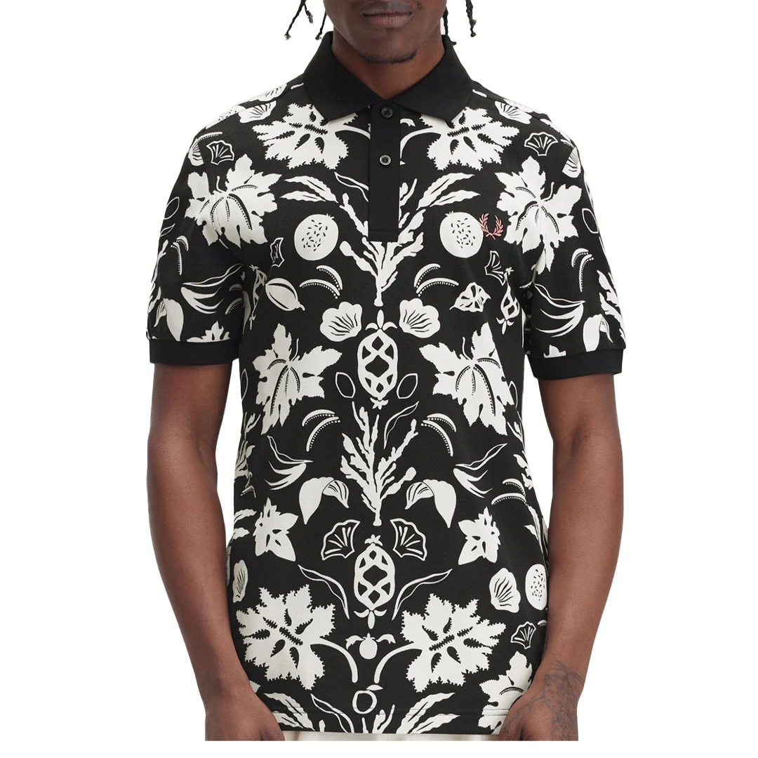 BOTANICAL PRINT POLO SHIRT - Image 3