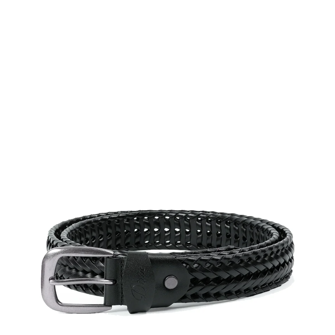 BRAIDED LEATHER BELT BLACK