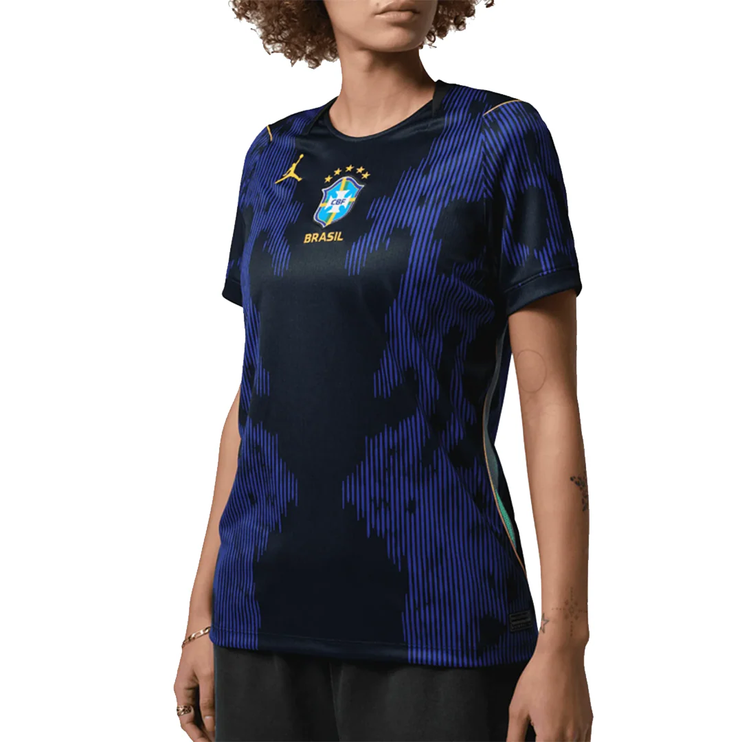 BRAZIL 2026 STADIUM AWAY WOMENS JERSEY ROYAL/BLACK - Image 3