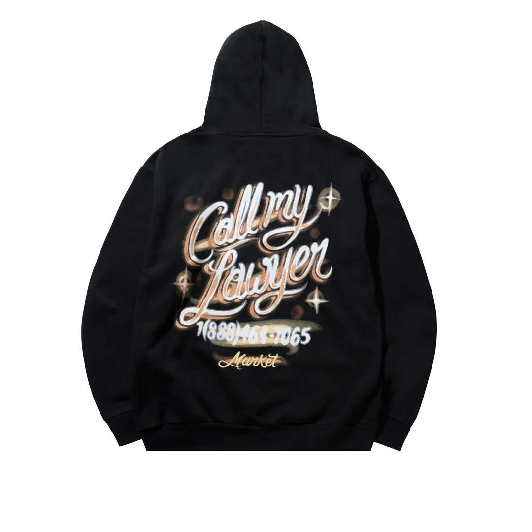 CALL MY LAWYER HOODIE BLACK - Image 2
