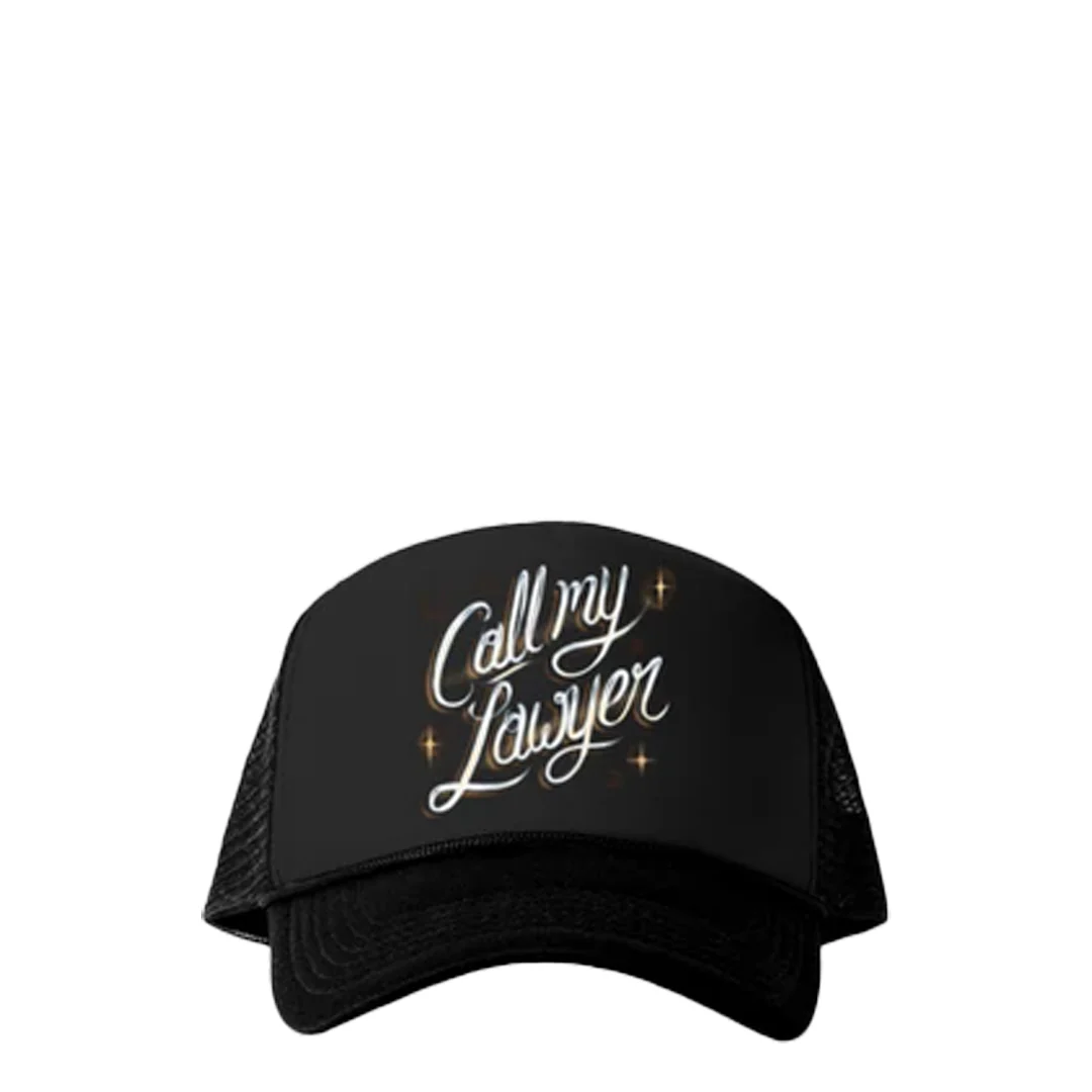 CALL MY LAWYER TRUCKER HAT JET BLACK