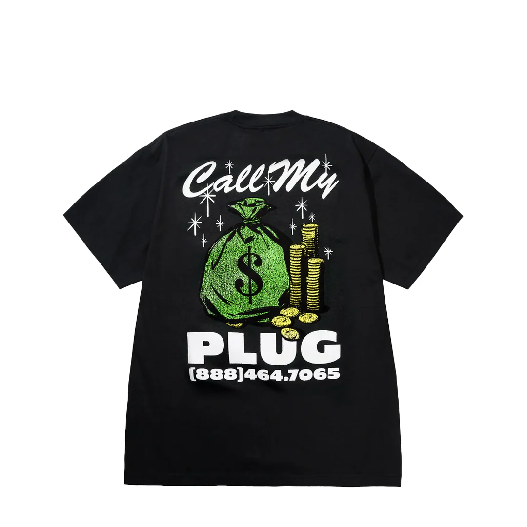 CALL MY PLUG T-SHIRT WASHED BLACK - Image 2