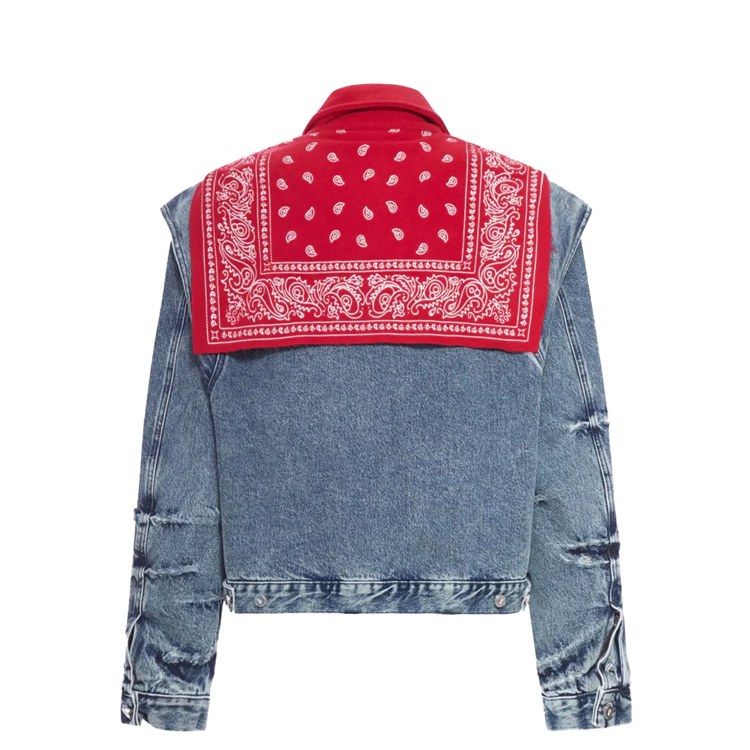 CAPE JACKET BLUE WASH/RED BANDANA - Image 2