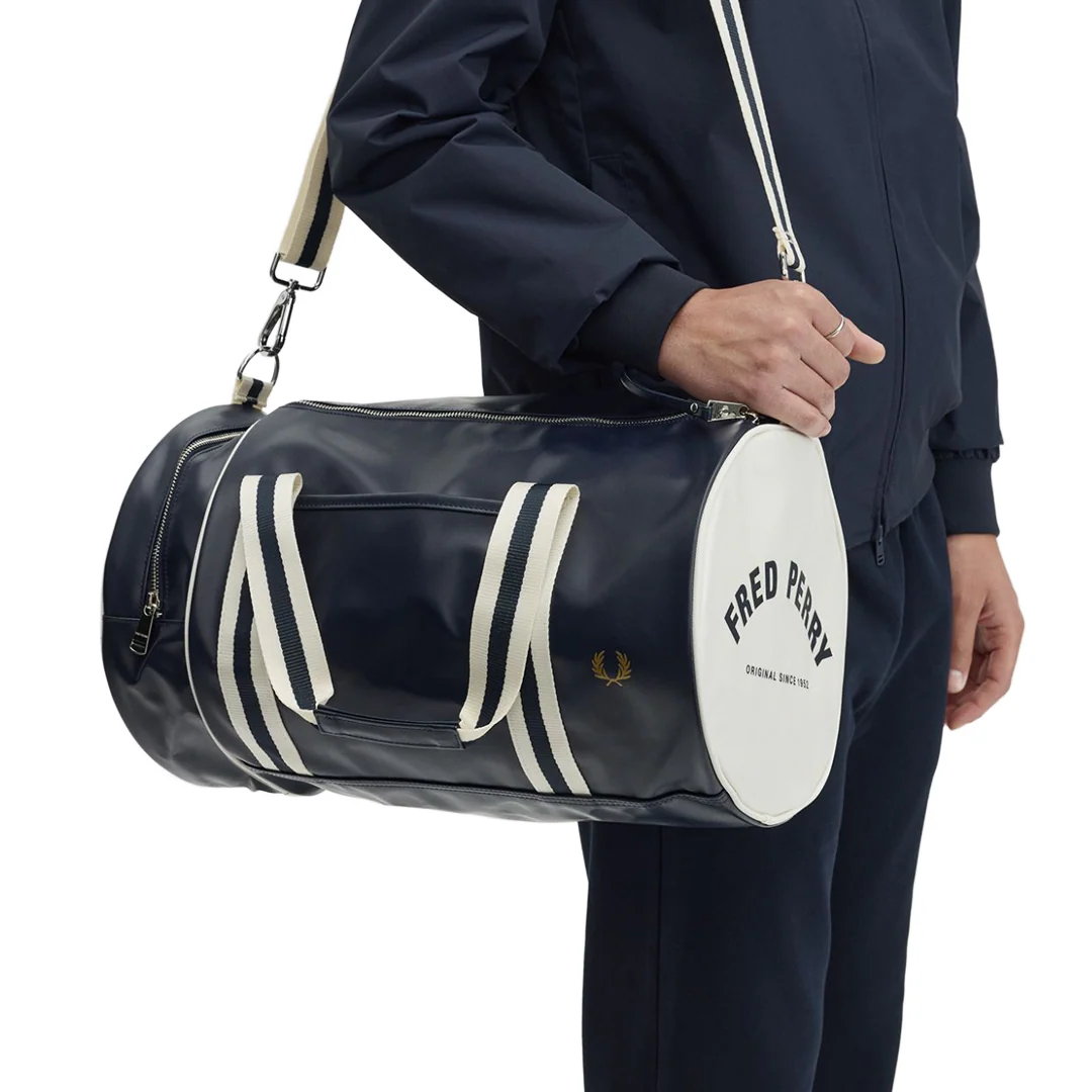 CLASSIC BARREL BAG DARK NAVY & GRASSROOTS GREEN