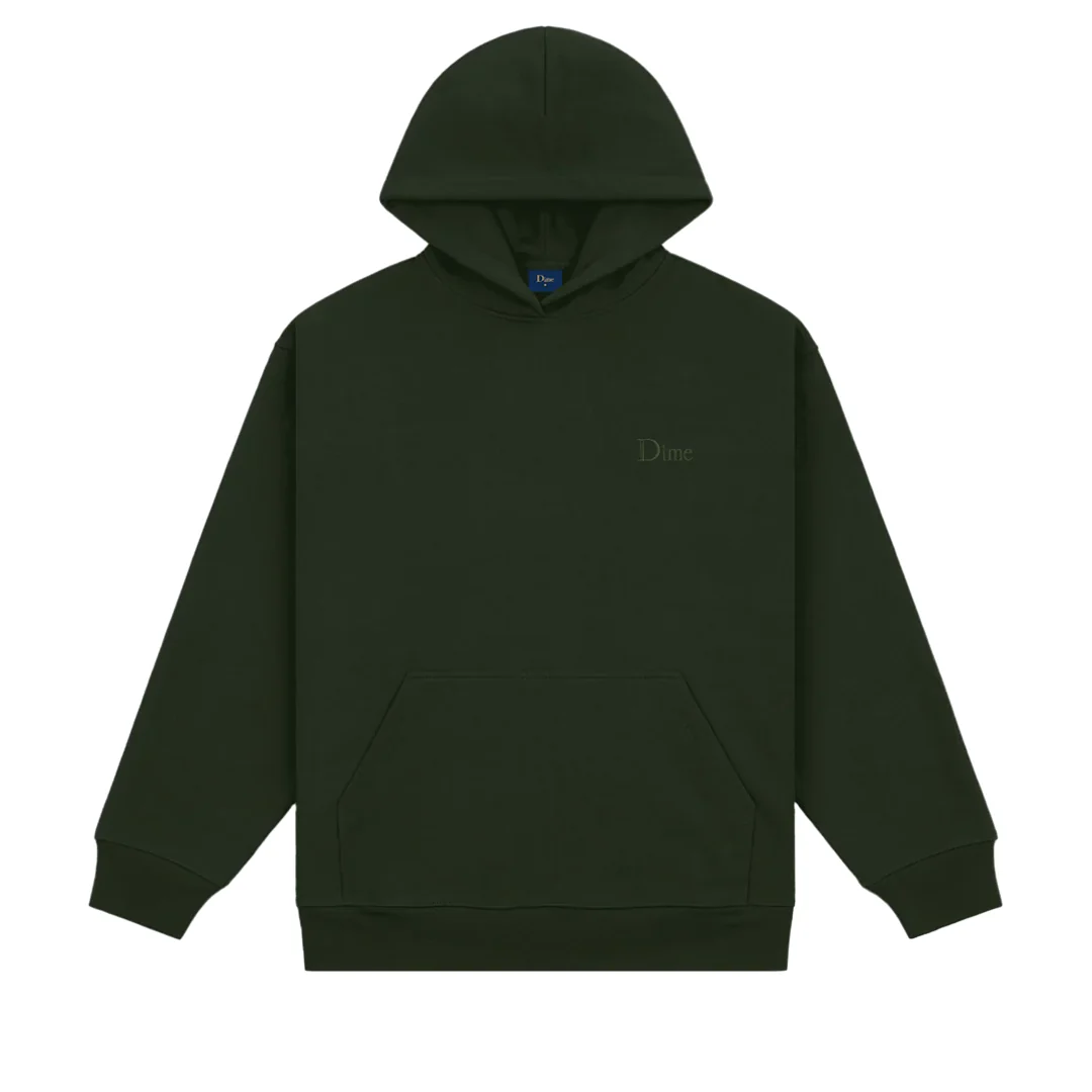 CLASSIC SMALL LOGO HOODIE FOREST GREEN