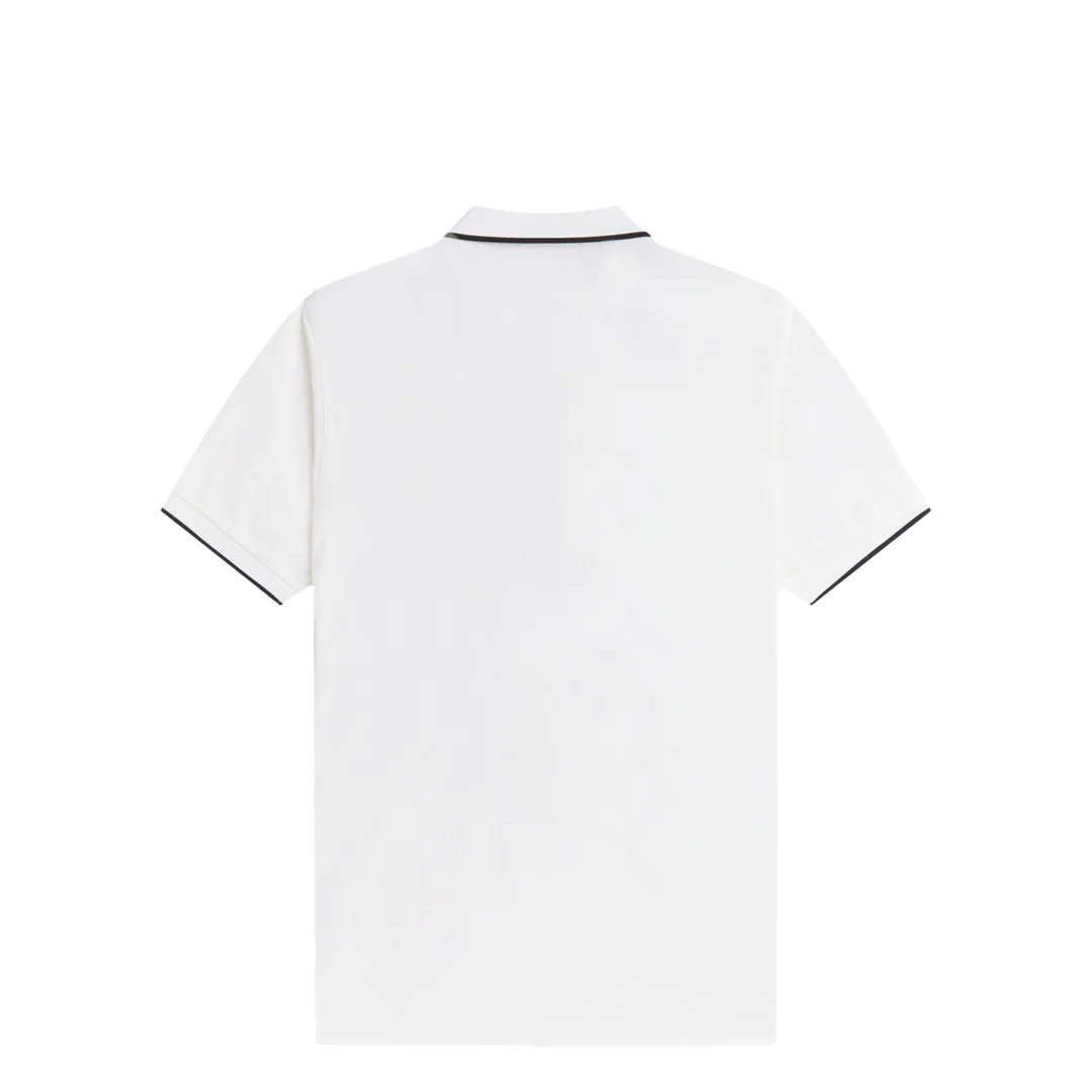 CREPE PIQUE POLO SHIRT SNOW WHITE - Image 3