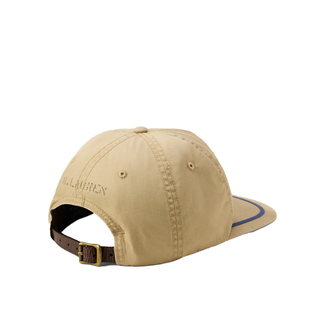 CREST-EMBROIDERED TWILL CAP KHAKI - Image 2