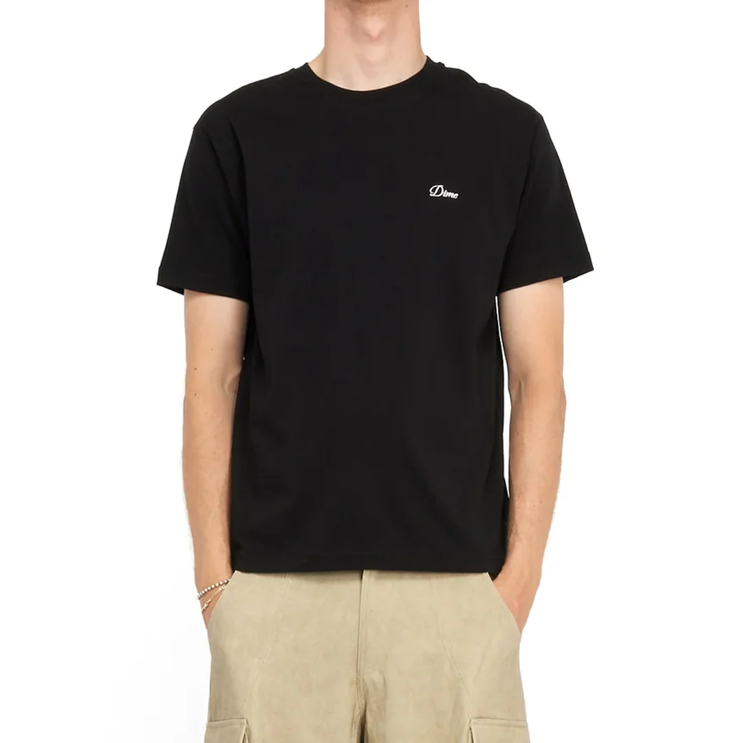 CURSIVE SMALL LOGO T-SHIRT BLACK - Image 2