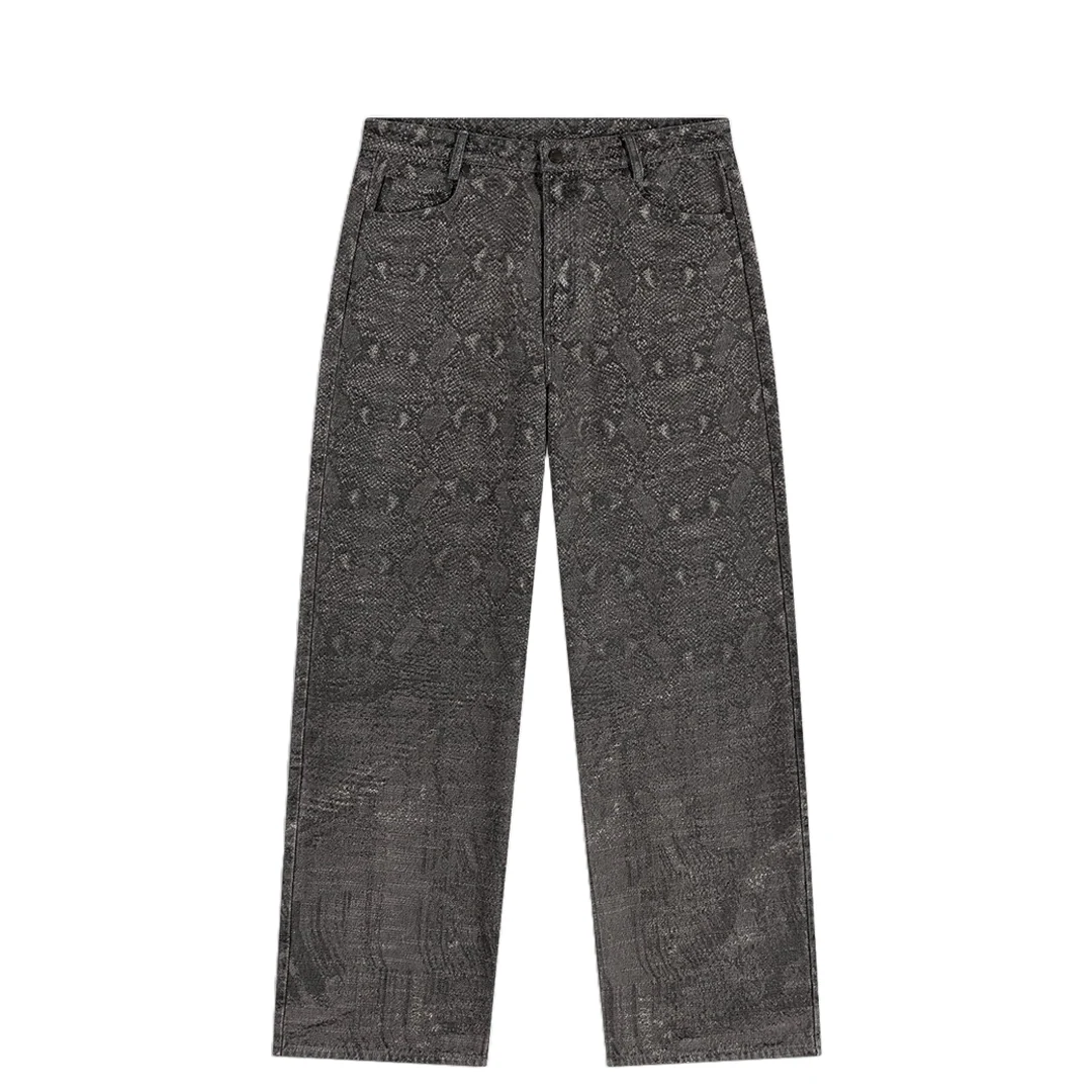 DENIM SNAKE OVERSIZED JEANS