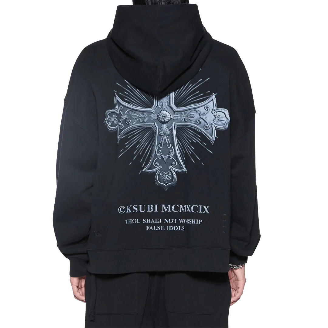 FALSE IDOLS EKCESS ZIP HOODIE JET BLACK - Image 2