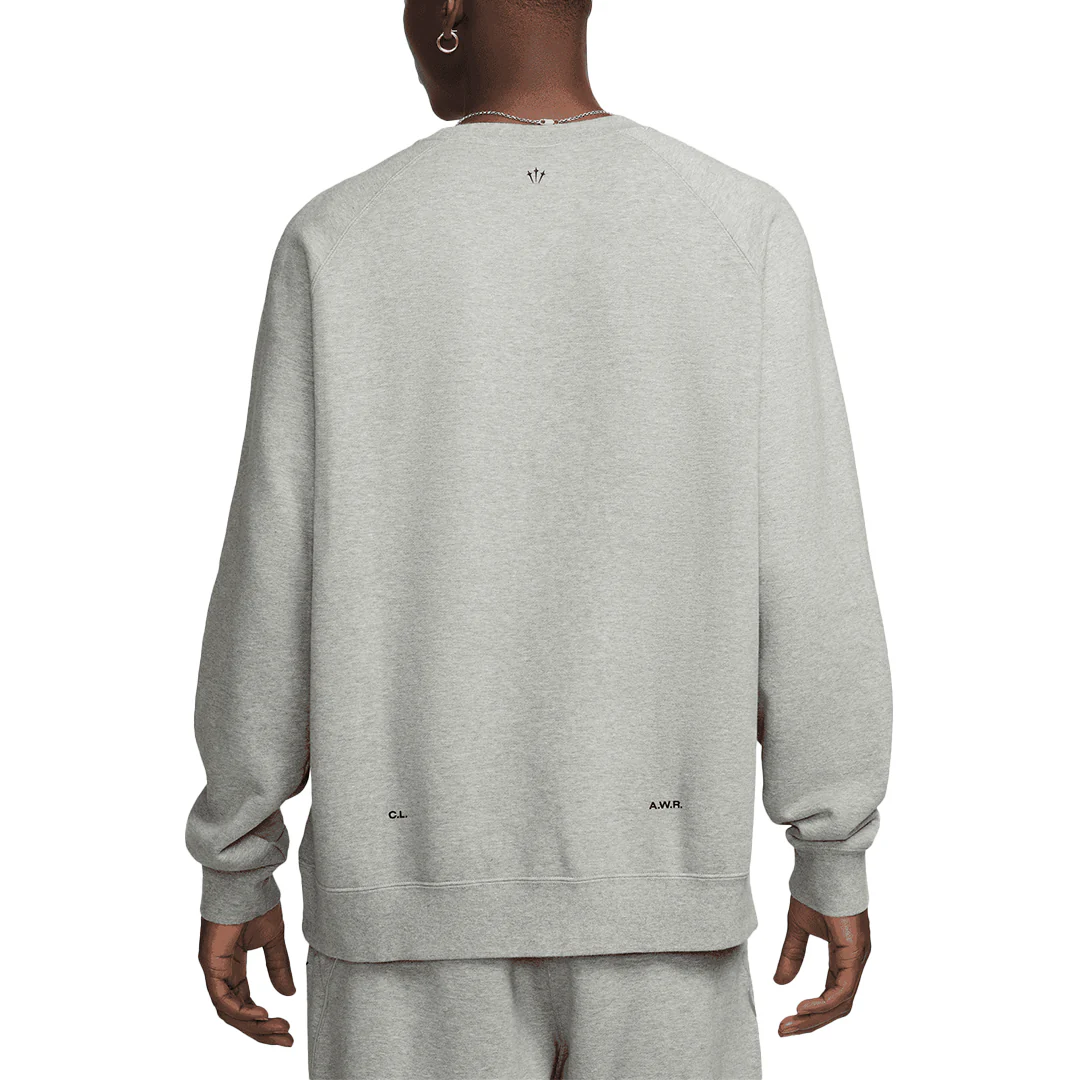 FLEECE CREWNECK DARK GREY HEATHER - Image 2