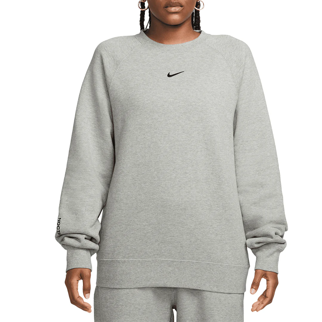 FLEECE CREWNECK DARK GREY HEATHER - Image 3