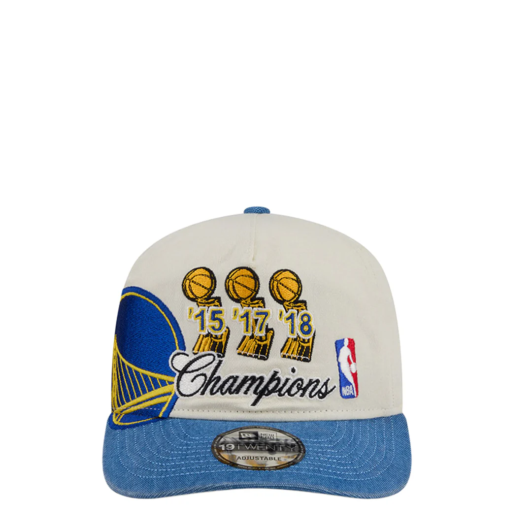 GOLDEN STATE WARRIORS CHAMPIONS 19TWENTY ADJUSTABLE BEIGE HAT - Image 2