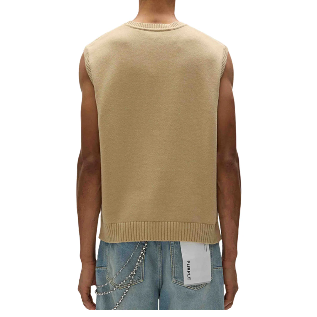 GUARDIAN SWEATER VEST SAND BEIGE - Image 3