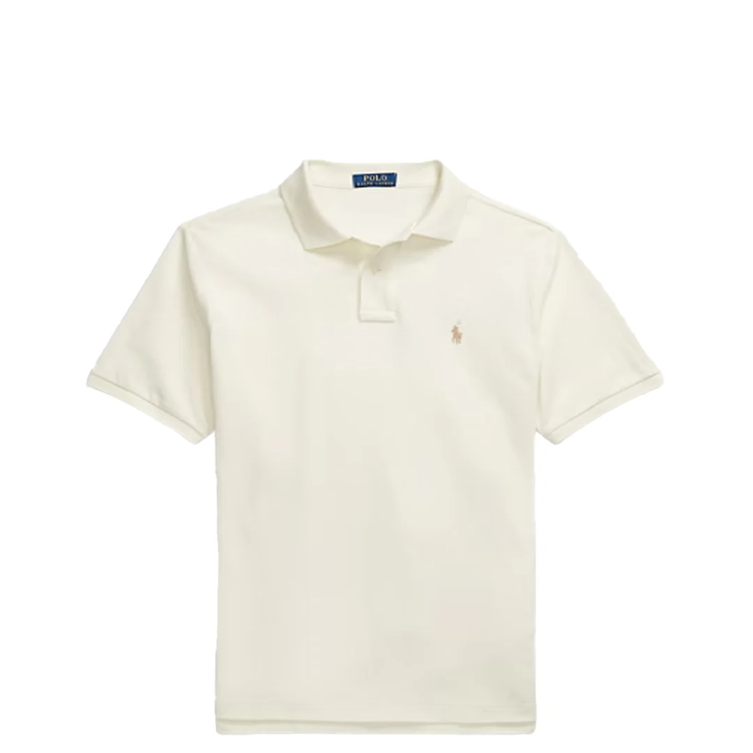 ICONIC MESH POLO SHIRT CREAM