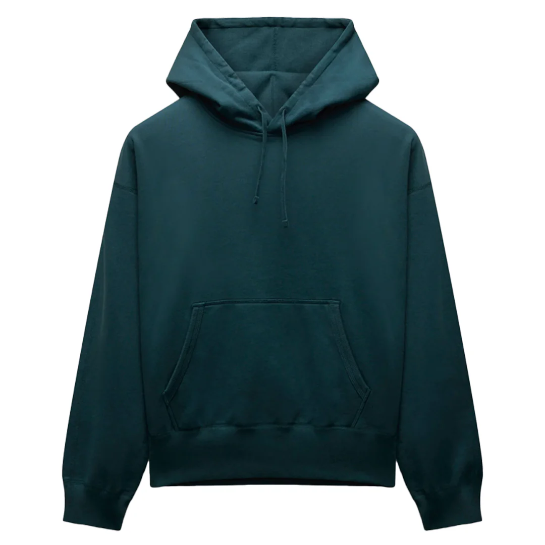 KNIT MIDWEIGHT TERRY RELAXED HOODIE ATLANTIC