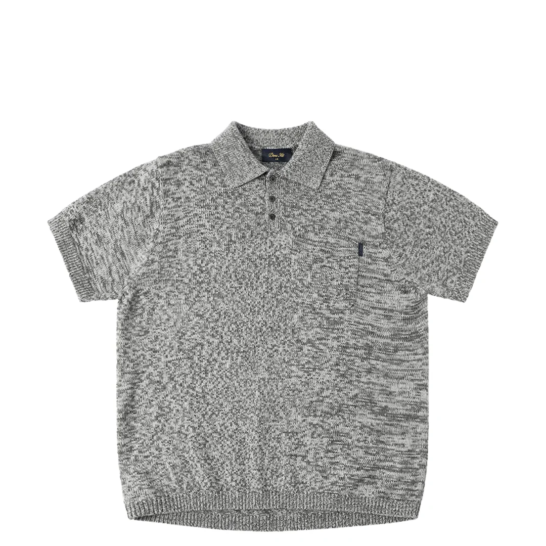 KNITTED POLO STATIC GREY