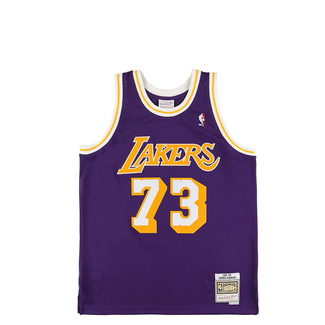 LA LAKERS DENNIS RODMAN #73 1998/99 SWINGMAN JERSEY
