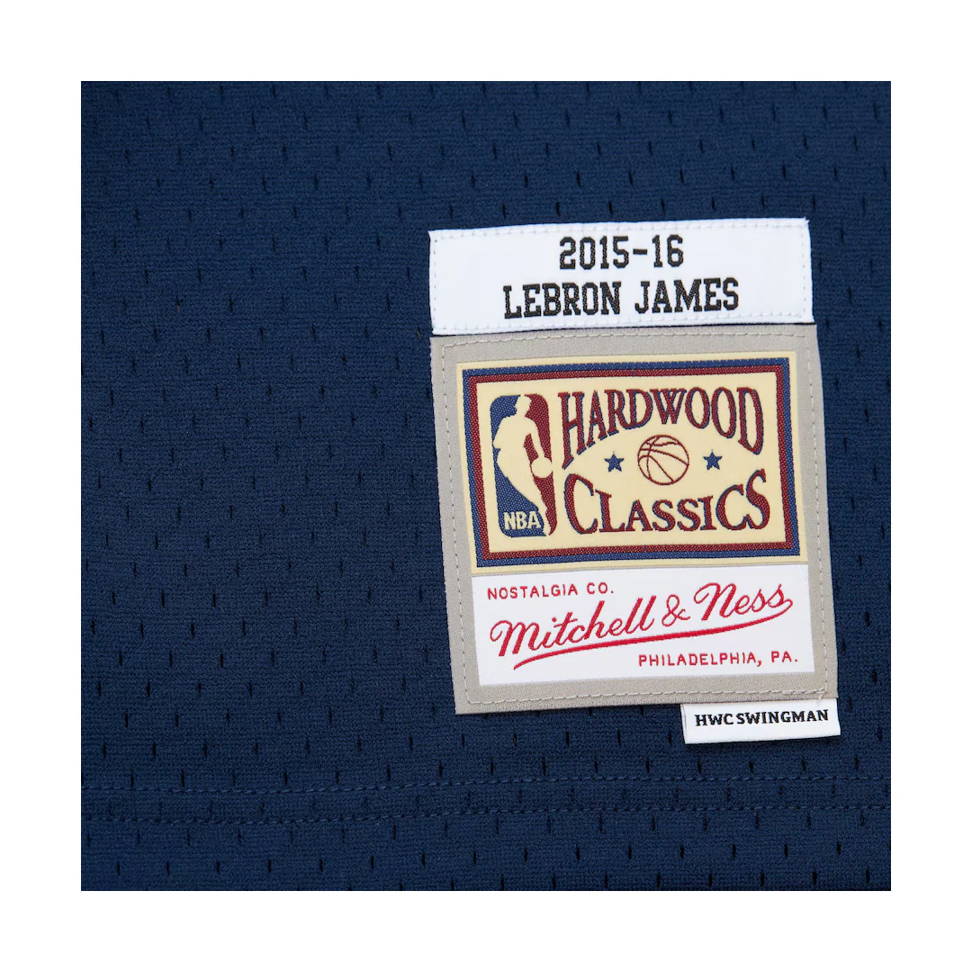 LEBRON JAMES CLEVELAND CAVALIERS 2015/16 SWINGMAN JERSEY NAVY - Image 3