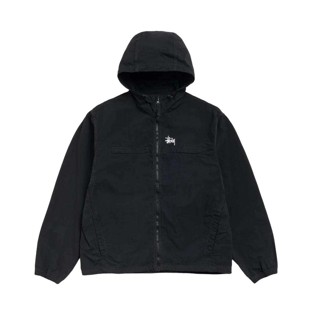 LIGHTWEIGHT HOODED JACKET BLACK