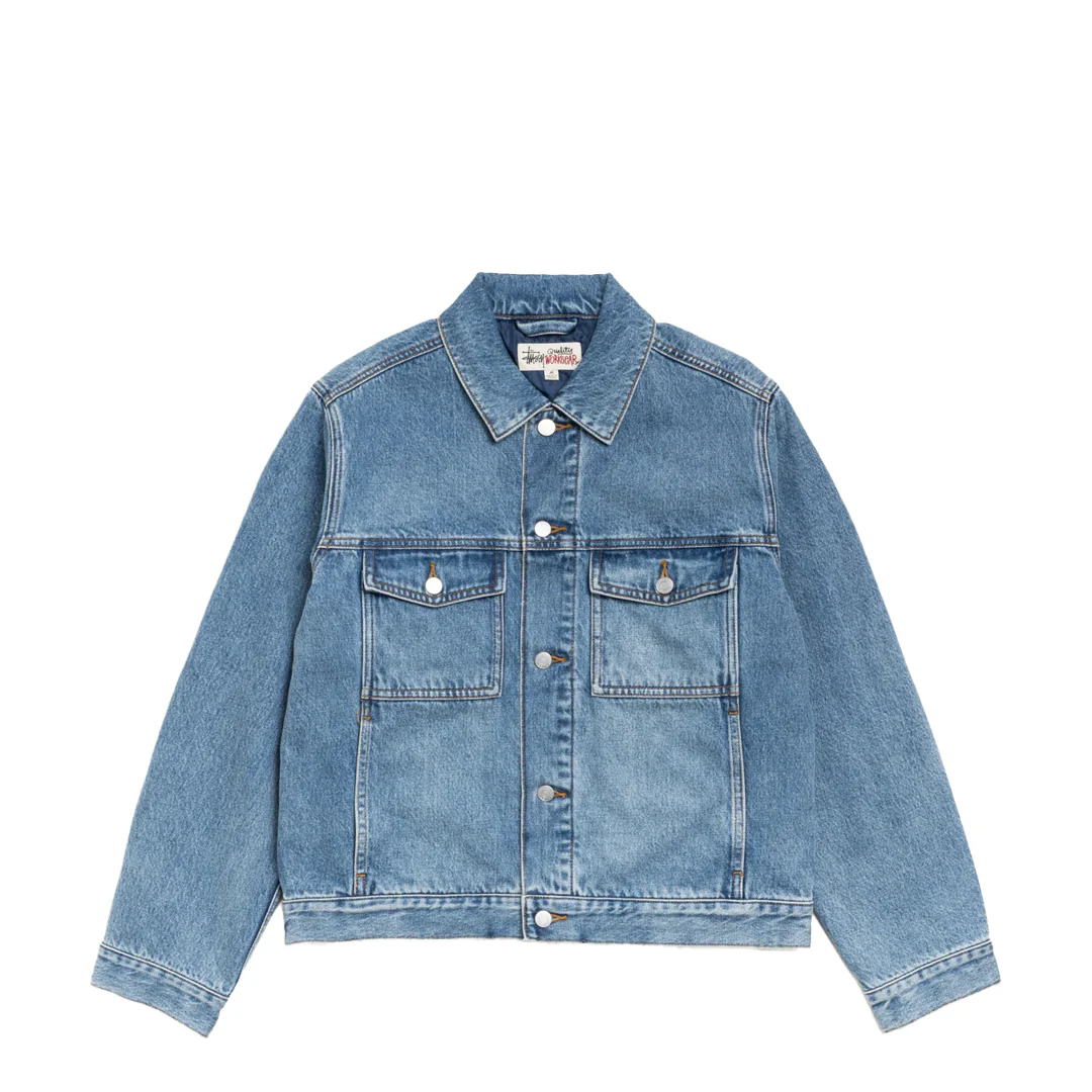 LINED DENIM TRUCKER INDIGO STONE WASH