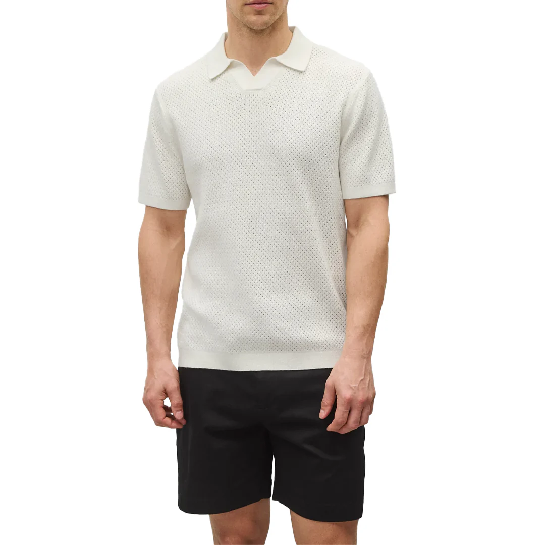 COTTON LINEN VICTOR POLO IVORY - Image 2