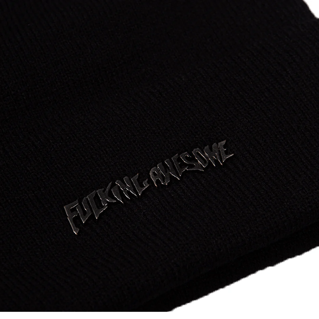 METAL STAMP LOGO CUFF BEANIE - Image 2