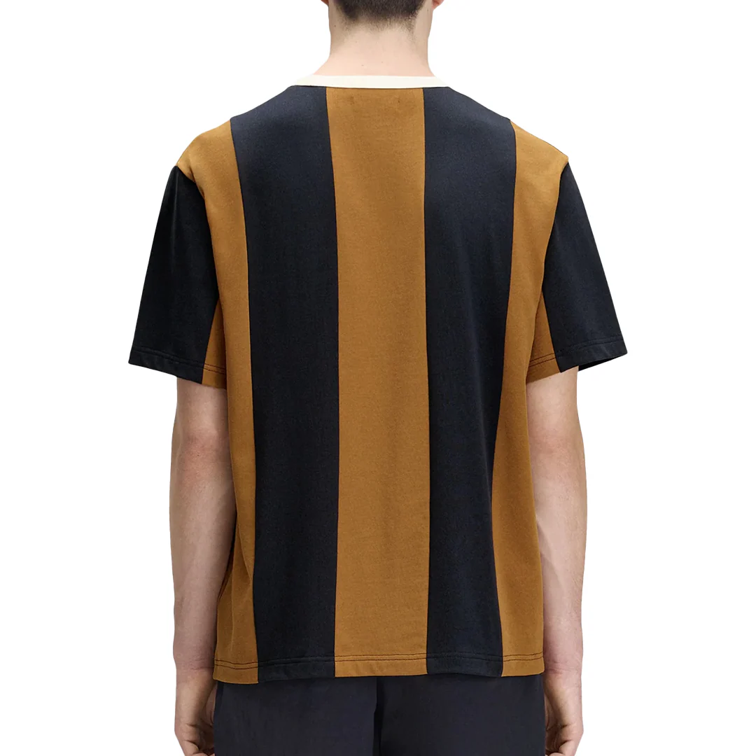 MEYBA X FRED PERRY CUT & SEW T-SHIRT DARK CARAMEL - Image 2