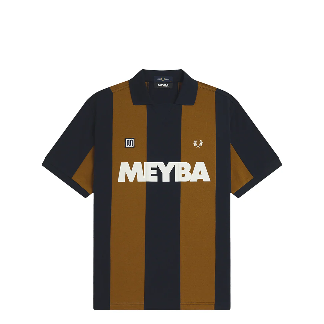 MEYBA X FRED PERRY CUT & SEW T-SHIRT DARK CARAMEL - Image 3