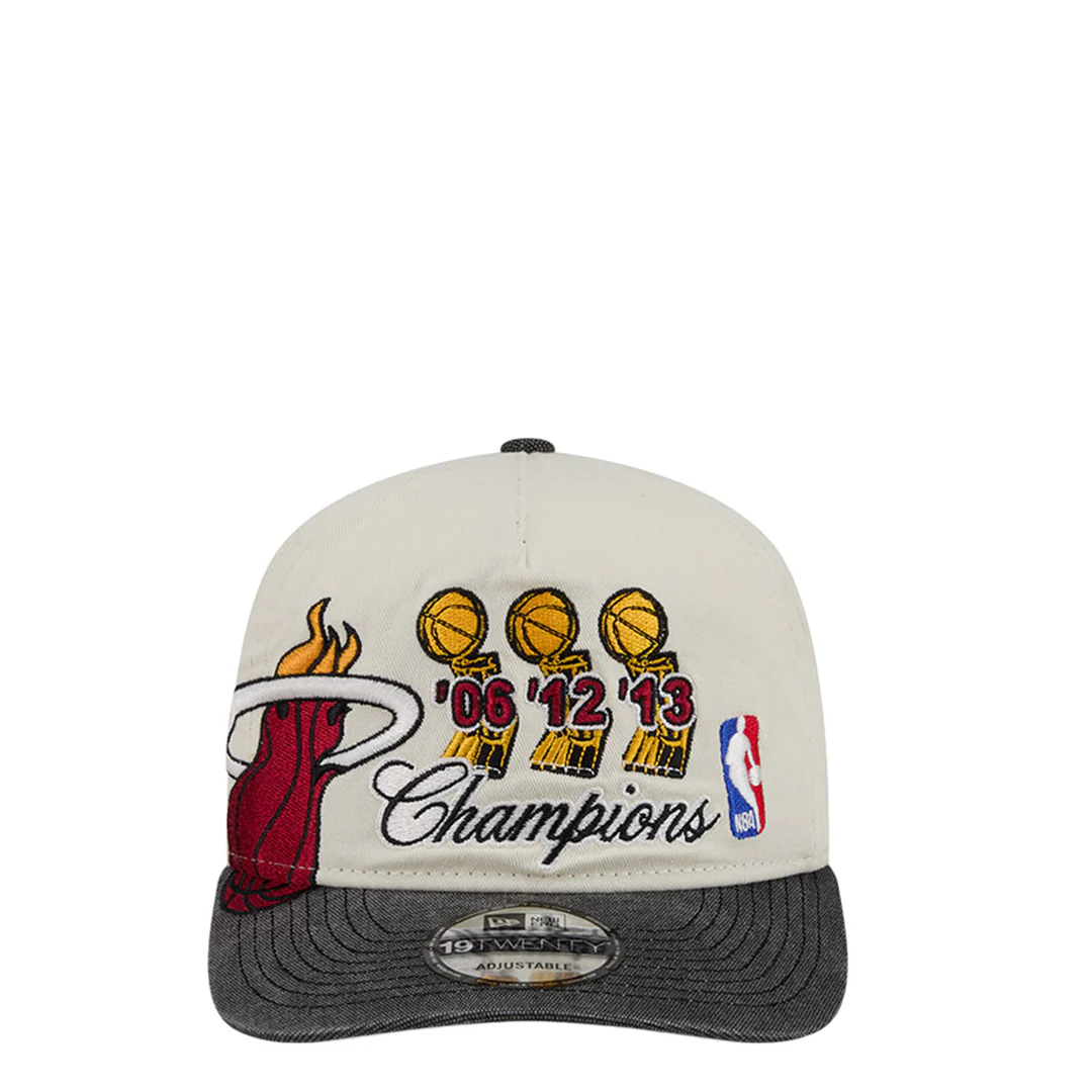 MIAMI HEATS CHAMPIONS 19TWENTY ADJUSTABLE BEIGE HAT - Image 3