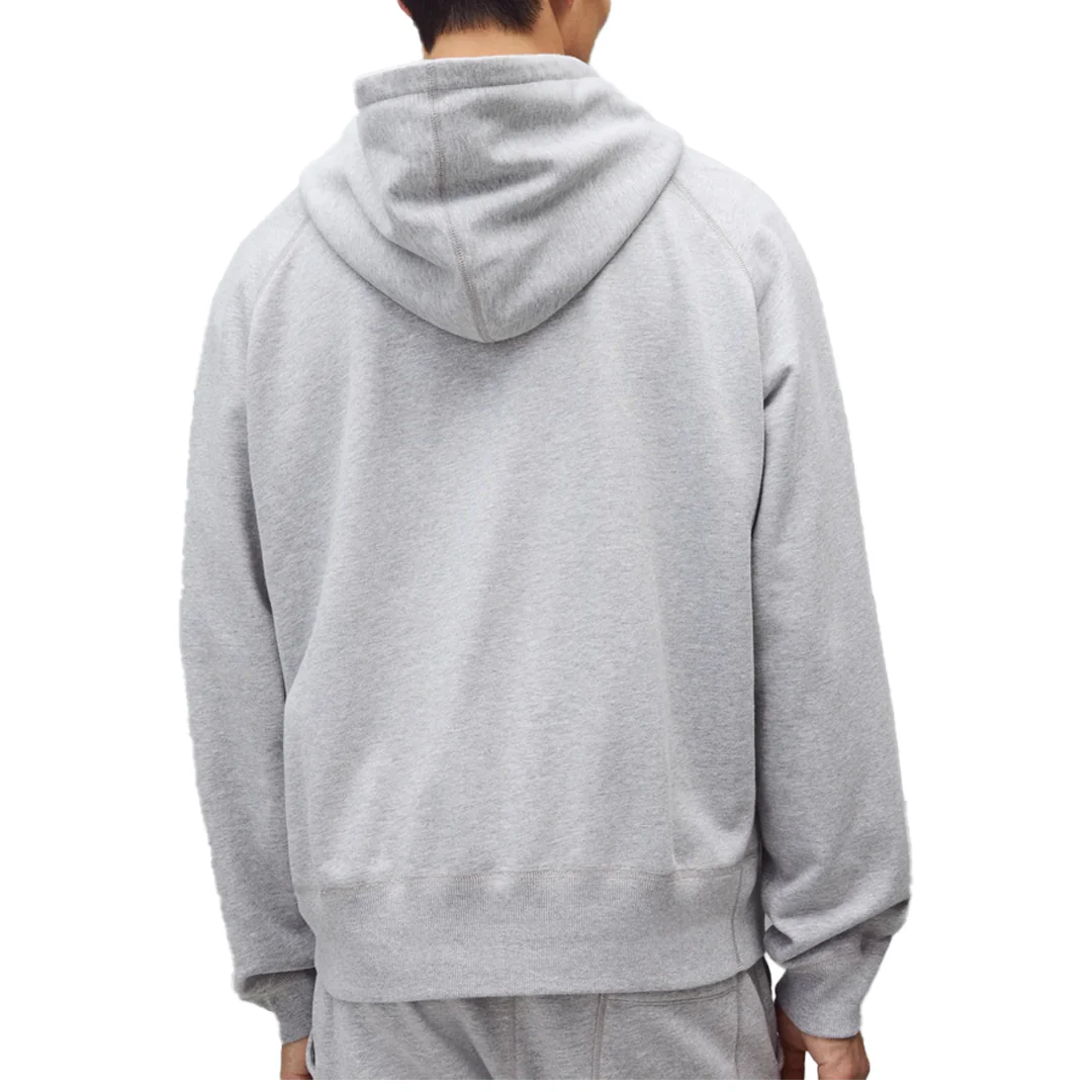 MIDWEIGHT TERRY RELAXED HOODIE HEATHER GREY - Image 3