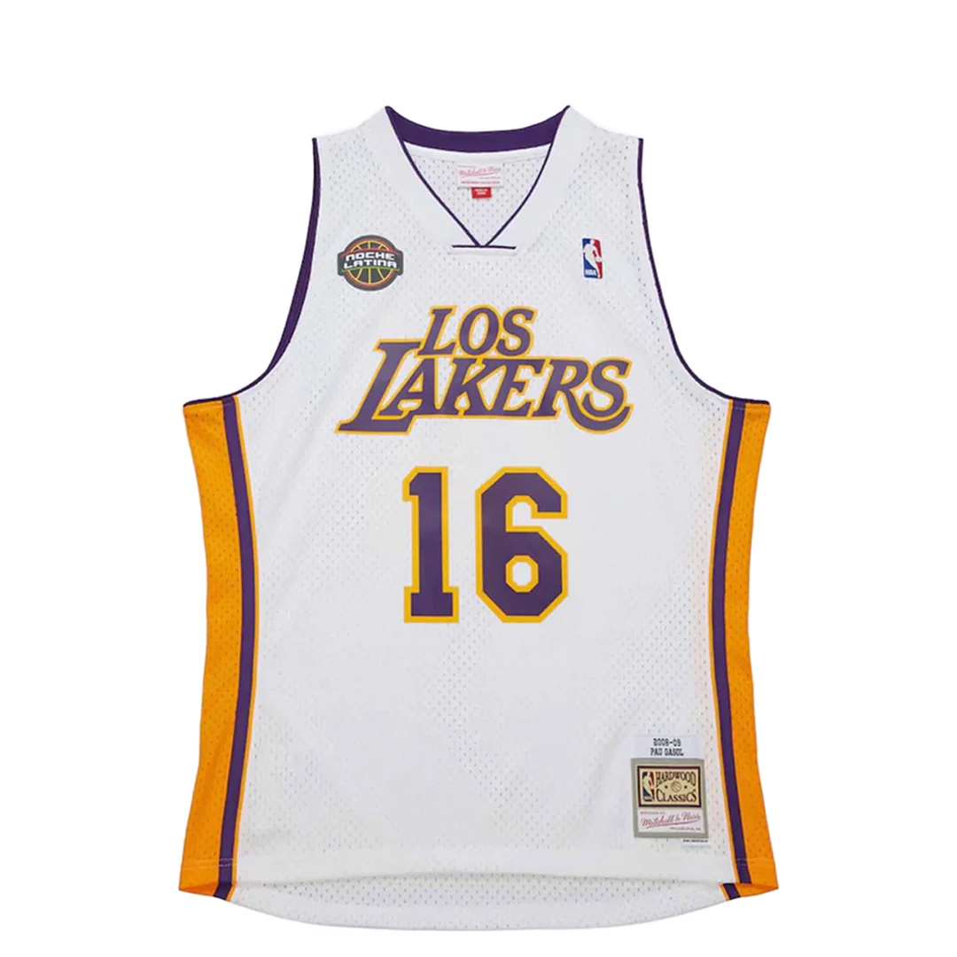 NBA LAKERS 08 PGASOL #16 WHITE JERSEY