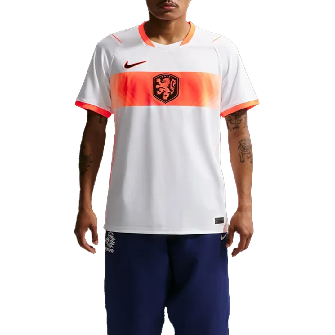 NETHERLANDS 2026 STADIUM AWAY REPLICA JERSEY WHITE/ORANGE - Image 2