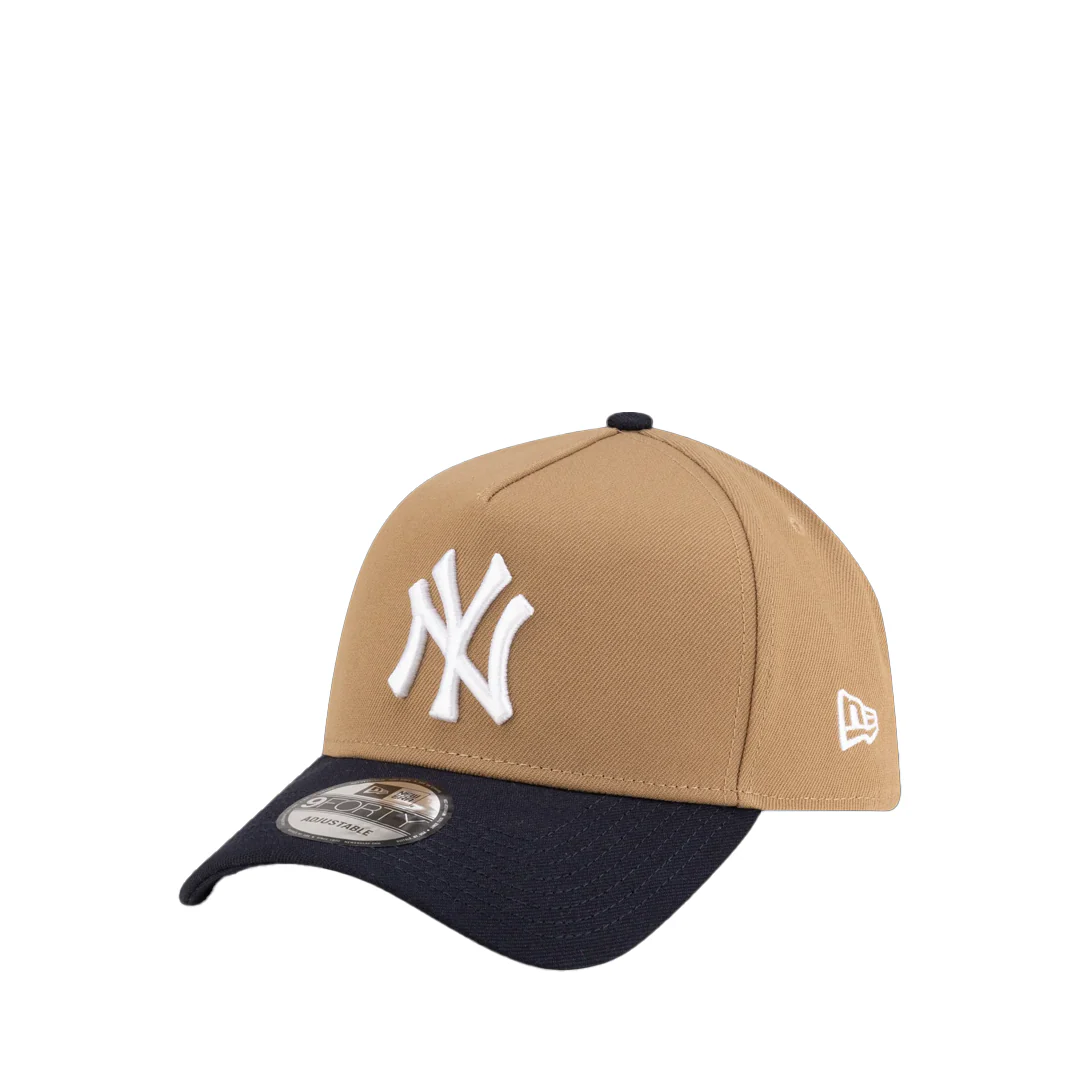 NEW YORK YANKEES BLACK AND BROWN A-FRAME 9FORTY ADJUSTABLE
